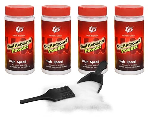 TORPSPORTS Sand Wax Shuffleboard Sandwachs Set, Rot&Blau, Four