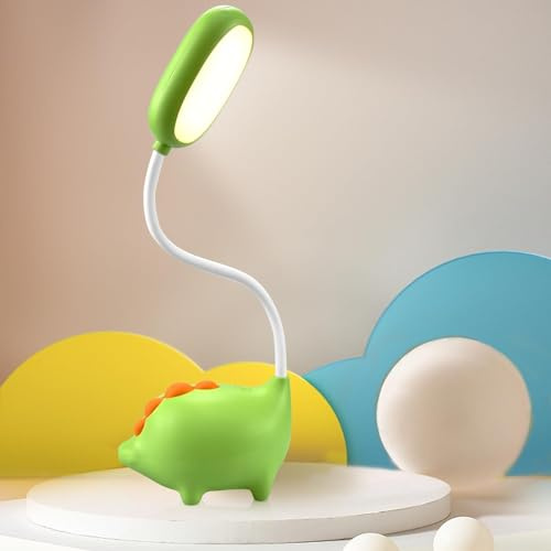 Dinosaur Desk Lamp Children, Boys Desk Lamp USB Rechargeable Table Lamp Touch Switch LED Light Lamp Eye Protection Bedroom Student Reading Lamp Gift