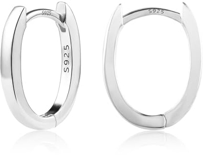 ALEXCRAFT 14K Vergoldet Silber 925 Post Creolen Kleine Huggie Herz Ohrringe | Silber 925 Ohrringe Creolen Kleine Schlaf Knorpel Huggie Kreolen Herz Stern Blume Geometrische Ohrringe Damen Herren Mädchen