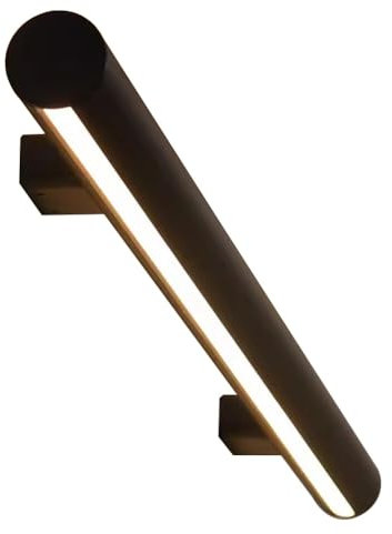 Rygcrud Corrimano A LED, in Alluminio Rotondo Scala Corrimano con Luci con Staffe A Parete, per Interni Illuminato per Scale, Corridoi(Taglia:80cm)
