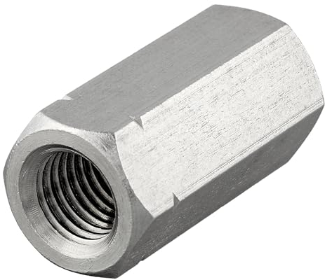 DSM-Verbindungstechnik Vasos hexagonales con Rosca Interior | Acero Inoxidable A2/V2A | Casquillos roscados | Manguitos de conexión | Tuercas espaciadoras | Tuerca Larga (M6 x 25 mm, 2 Piezas)