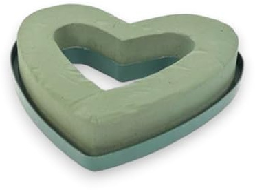 Spugna A Forma Di Cuore Aperto, In Schiuma Per Fiori, Per Matrimonio, Per Fiori, Composizioni Floreali, Per Decorazioni auto, Spugna Professionale per fioristi per composizioni Floreali 21 cm
