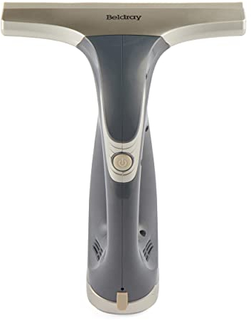 Beldray BEL0749TTVDE Titanium Aspirateur à vitres sans fil - Nettoyeur de vitres à main avec tête de raclette, réservoir d’eau de 60 ml, durée de fonctionnement de 30 minutes, rechargeable, léger