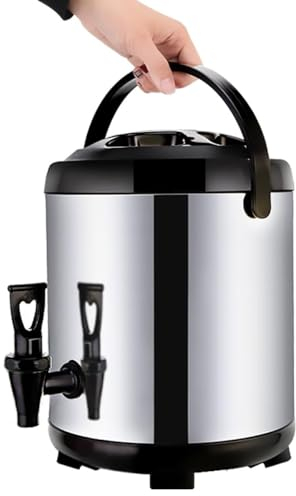 Catering-Urne, 6L/8L/10L/12L/16L/20L Heißwasserspender mit Wasserhahn, isolierter Eimer, Milchteefass für heißes Wasser und Getränke