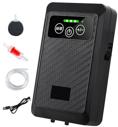 Acuario con Bomba de Aire, Acuario con Bomba de Aire Recargable - Aireador de oxígeno hidropónico,Bombas de Aire para Acuario, aireador hidropónico, Impermeable, silencioso, Ajustable