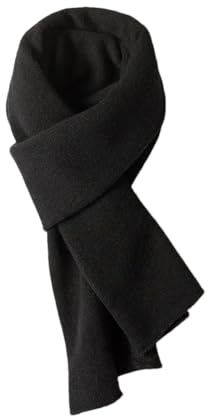 Herren-Wollschal, leicht, Kaschmirschal, lang, warm, Wickelschals für Damen, Schwarz , One size