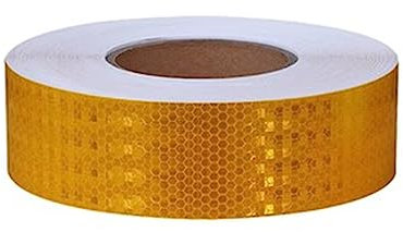 CTRSM Sicherheitsband, Reflektorband, Reflektierendes Band, Außenband, reflektierendes Warnband, Nachtaufkleber, zur Bodenmarkierung, Anhänger, LKW, Autos, Boote(Orange Yellow,50m)