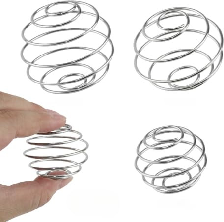 12 Stück Shaker Kugeln Edelstahl, Stainless Steel Mixing Ball, Metall Shaker Ball, Frühling Kugeltyp Blender, Protein Shaker Edelstahl, für Protein Blended Getränke
