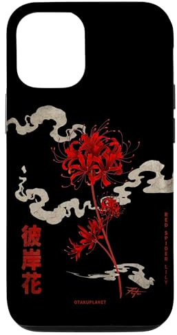 Hülle für iPhone 12/12 Pro Red Spider Lily im Japanische Retro Harajuku Ästhetik Stil