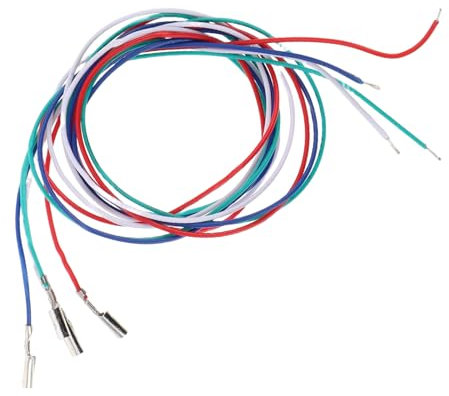 OFFSCH 4pezzi Cavetti Colorati Testina Giradischi in Rame Per Collegamento Testine Giradischi e Fonografo Fili Segnale Stabili Ricambio Resistente e Leggero Per Braccio