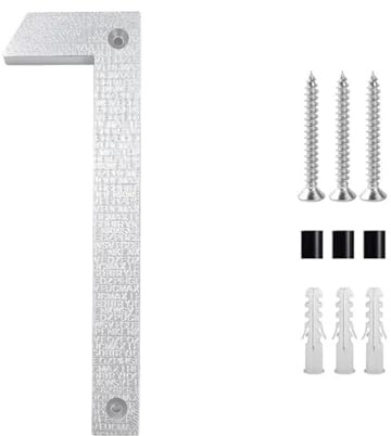 3D Floating House Numbers 5/8/10 Inch Silver Modern ABS Mailbox Numbers, Door Number Sign with Screws, for Apartment Addres Post Outside Plaque Room Home Outdoor Street Yard(Silver 1,10In)