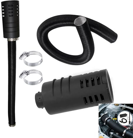 Air Diesel Parking Heater Set, 25mm Pipe, Intake Inlet Outlet Pipe, Air Intake Filter, 2 Clamps, fit for Car Diesel Parking Heater, for Eberspacher Airtronic Webasto