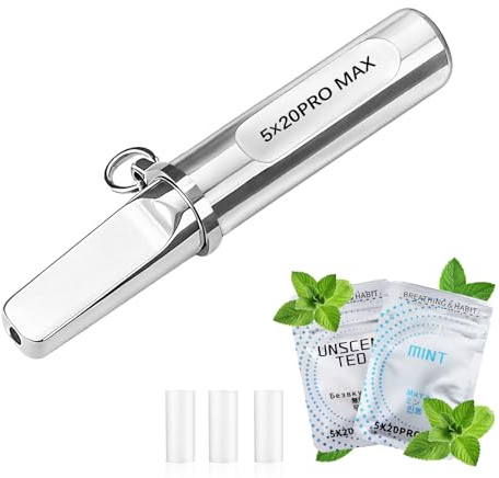Wagxoey Rauchentwöhnung Hilfsmitte, Rauchentwöhnung Hilfsmittel mit 7 Gratis Filtern– Nikotinfreie Filter Stressabbau & Atemtraining – Weiß
