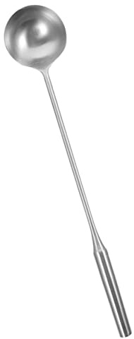 TOYANDONA Louche Inox à Long Manche Acier Inoxydable pour Cuisine Professionnelle Cuillère Polyvalente pour Soupe Riz et Eau Ustensile de Service Ergonomique et Résistant