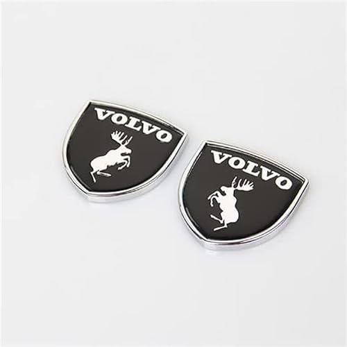 HSJKU Emblema Etiqueta Engomada para Coche para Volvo XC40 XC60 XC90 V90 V60 S90 S60 2016-2022, 3D for La Insignia del Emblema del Coche,Car Styling Accesorios Decorativos,Bla-CK