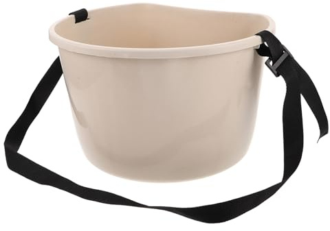 DIYEAH Seau en Plastique Blanc 10 Kg pour Jardinage Multifonctionnel – Applicateur d'Engrais Manuel Portable et Seau de Récolte de Fruits pour Fraises Légumes et Fertilisation du Sol