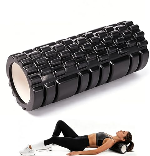 Fascia Roller Spine, Facial Roller Back Spine, Massage Roller with 3D Texture Massage for Relieving Muscle Tension, Functional Training, Foam Roller for Legs (30 x 10 cm)