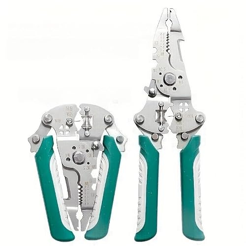 16 in 1 Folding Wire Stripping Pliers Multi-Function, 16 in Size Stripper Tool with Cutter and Crimping Function for Cable Cutting, DIY Repair