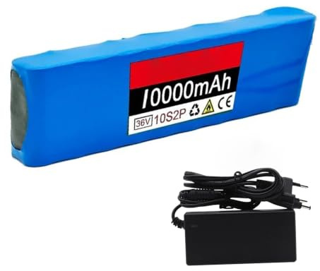 Batería De 36 V Y 10 Ah para Bicicleta Eléctrica Y Patinete Eléctrico; Batería De Iones De Litio Resistente Al Agua para Patinetes Eléctricos Y Karts, con Protección BMS Integrada