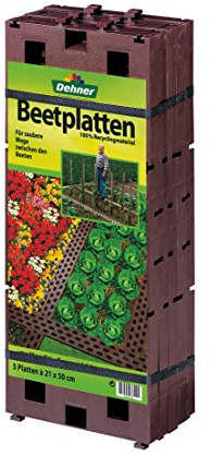 Dehner Beetplatten für den Garten, steckbar, 5 Stück, je ca. 50 x 21 cm
