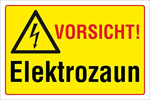 Schild Vorsicht 300 x 200 mm | 3 mm Alu-Verbund, wetterfester UV-Direktdruck, robust und langlebig, Made in Germany