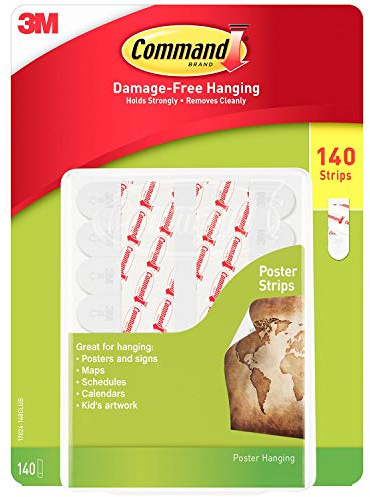 3M Command Poster Strips Value Pack, 140 Strips