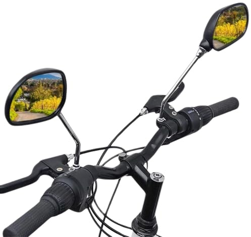 Red Loon Fahrradspiegel für Lenker - rechts & links - Rückspiegel Fahrrad Fahrradrückspiegel E Bike - Lenkerspiegel Fahrrad Spiegel Rückspiegel - 360° drehbar - für Rennrad Mountainbikes usw