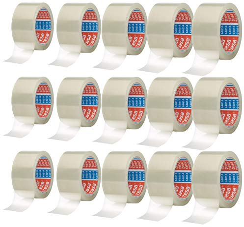 tesa Lot de 36 rouleaux de ruban adhésif 64014, PPLow Noise, 50 mm x 66 m, transparent, rapport de performance vous permet de travailler silencieusement à base d'une pâte acrylique sans solvants