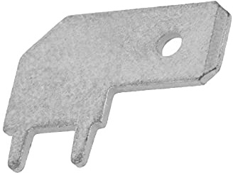 WITTKOWARE 100x Lötstützpunkt Flachstecker 6,3mm abgewinkelt, für Printmontage, Rastermaß 5mm