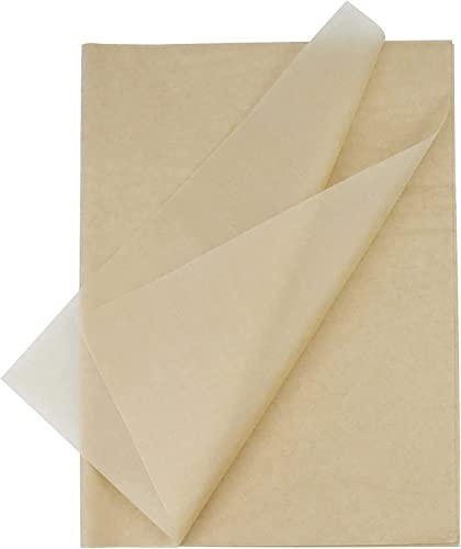 Bunilili 100 ark 50 x 30 cm silkespapper presentpapper för presentpåsar, födelsedagsfest, bröllop, gör-det-själv hantverk (brun)