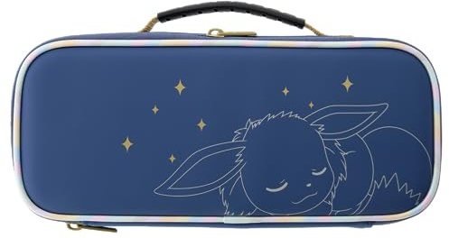 HORI Cargo Pouch Compact (Eevee Evolutions) Split Pad Compact Compatible Travel Case - Officially Licensed by Nintendo & Pokémon - Nintendo Switch & Nintendo Switch - OLED Model