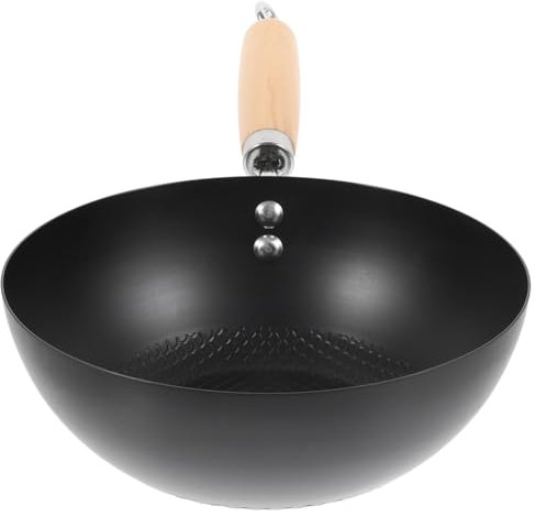 Cabilock Wok Fonte Antiadhésif Poêle à Traditionnelle Japonaise Pour Cuisson à Gaz Pour Repas Individuels