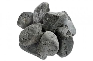 Jardinex Galet Noir Mat 30/60 mm - Filet 20 kg - Gris Anthracite