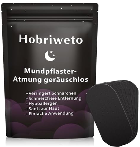 Mundpflaster gegen Schnarchen - Mouth Tape für Sleeping, Effektives Mittel für ruhigen Schlaf, Anti-Schnarch-Atmungsband, hypoallergenes Schnarchstopper-Pflaster für verbesserte Atmung