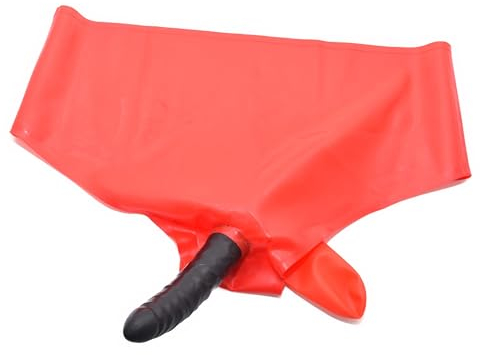 SpecialUnderwear Latex Rüsselslip mit festem Anal Dildo Handgemacht Size:M