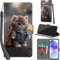 Haninsuze for Samsung Galaxy A55 5G Case PU Leather Wallet Book Flip Folio Stand View Magnetic Multi-Pattern Cover compatible with Samsung A55 Phone Case (Cat)