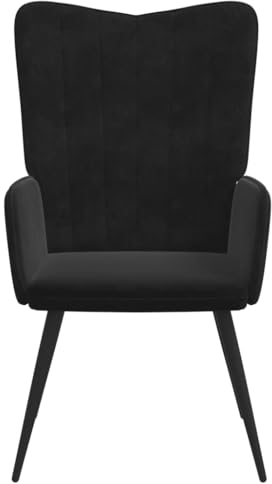 HETFTJN Papasansessel Modern Family Balkon Sessel Schminkstuhl - Relaxsessel Schwarz Samt für Studierzimmer Schlafzimmer Balkon Büro