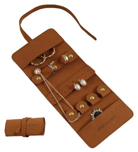 Rotolo Portaoggetti Gioielli Da Viaggio - Rotolo Portagioielli Donna Portatile Di Grande Capacità | Organizer Gioielli Leggero Da Viaggio, Mini Borsa Salvaspazio Per Gioielli Ideale Per Mamma In Vacan