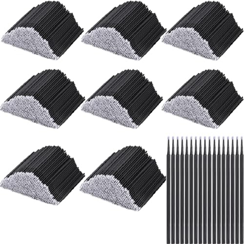 800 Stücke Micro Applikatoren Pinsel, Microbürsten Wimpernbuerste Wimpernverlängerung Pinsel für Wimpernverlängerung Make-Up, Dental und Oral (Schwarz)