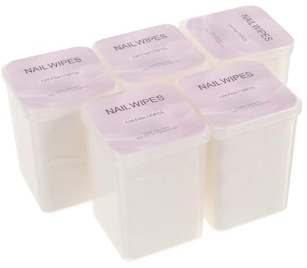 Homoyoyo 5 Boxen Nagellackentferner Pads Lintfreie Hochabsorbierende Baumwoll Wattepads für Gel und Acrylnägel Wiederverwendbare Weiche Nail Polish Remover Tücher für Schnelles Maniküre