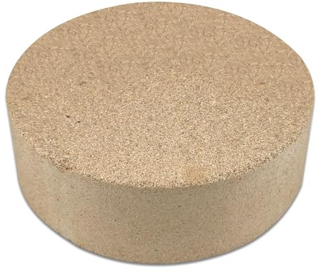 Schornstein Verschluss Ofenrohr Abdeckung Schornsteinverschluss Stein - Ø 150mm Ofenrohr Blinddeckel, Kaminlochdeckel Schamottstein Rund Kaminrohr, Vermiculite Platten Rund, Kaminloch (Ø150x50 mm)