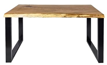 H. Pawlik GmbH Schreibtisch 70x160cm Eiche Massiv | Tischplatte aus einem Stück mit Baumkante | inkl. Stahlgestell | Massivholz
