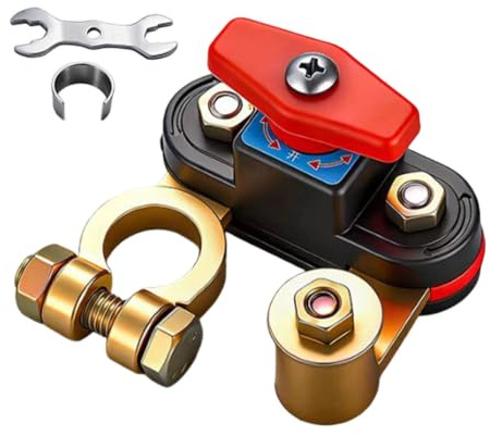 Car Power Isolation Terminal Battery Disconnect Clamp for Maintenance Access and Parking Drain Reduction Control Battery Isolator Vehicle Storage Disconnect Parking Drain Control Garage Service Cut