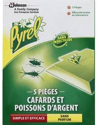 PYREL Cockroach and Silverfish Trap - Insecticide-Free - Food-Based Active Ingredient