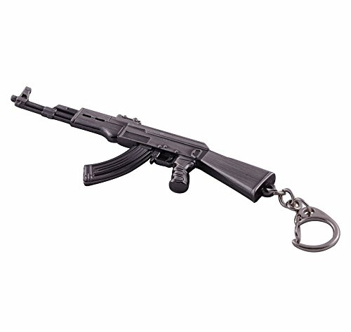 mallofusa Gray Metall Miniatur AK ASSAULT RIFLE GUN 47 Modell Schlüsselanhänger Tasche accossories Anhänger