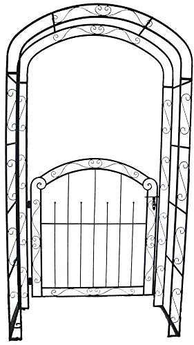 Unbekannt Rosen Bogen Tür Rank Gitter Hilfe Pergola Tor Metall Rost Optik Gestell Spalier Harms 504659