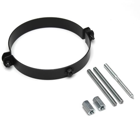 raik Ofenrohr/Rauchrohr Rohrschelle Wandbefestigung Durchmesser 120 mm Stahlblech Schwarz SH116-120-sw