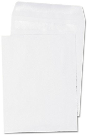 Universal One selbstverschließende Katalog Umschlag, 10 x 13, weiß, 100/Box
