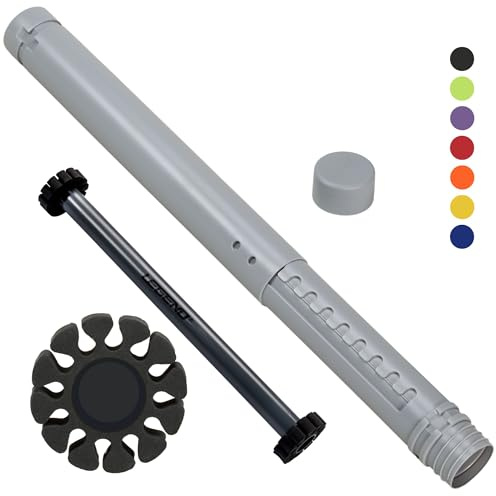 Legend Archery Tube Case - Adjustable & Extendable Arrow Holder for Hunting, Target Shooting - Protective EVA Foam Separators Included - Storage for 12 Carbon Arrows - Grey