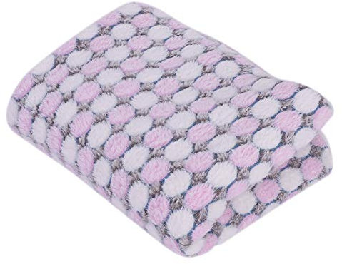 ITODA Schlafdecke Flanell Hundedecke Katzendecke Ultraweiche Decke für Welpen Hunde Katze Haustiere Fleecedecke Waschbare Zuhause Reise Haustierdecke Rosa Kissen Unterlage für Auto Sofa Bett